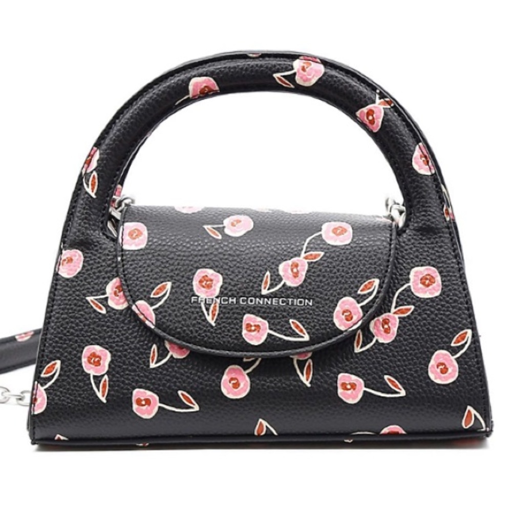 NWT French Connection Gracie Pebble Cut-Out Handle Shoulder Bag